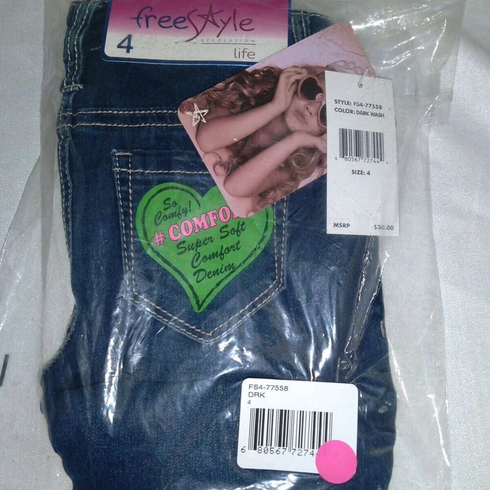 Girls' Big Jade Jegging Jean, Dark, Dark Wash, Size 4 Sealed new